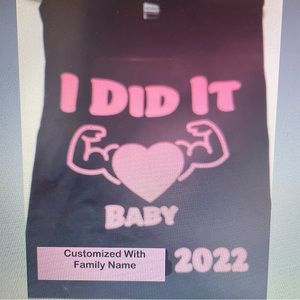 Custom couple Baby Announcements /Gender Reveal T-shirts sizes avail S to XXXL